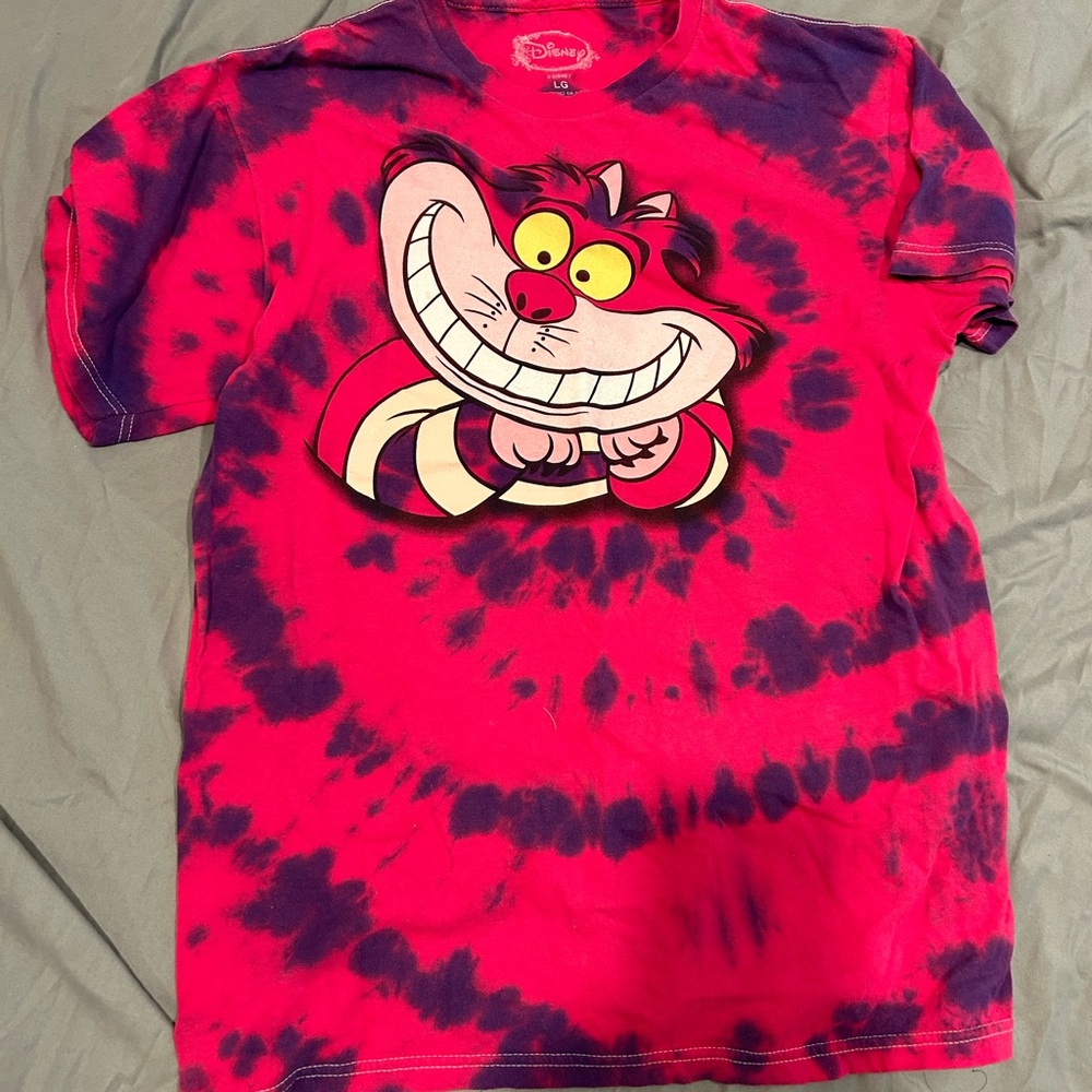 Tie dye Disney Cheshire Cat shirt